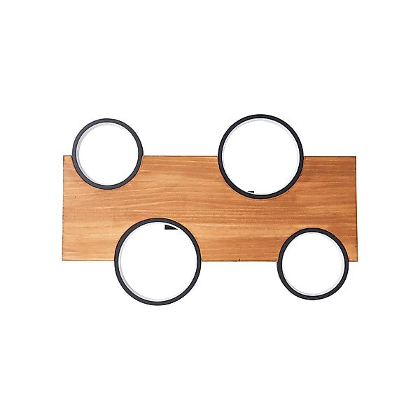 Brilliant LED Deckenleuchte »Cheesy«, 55 x 35 cm, 3400lm, 3000K, Holz/Metal günstig online kaufen