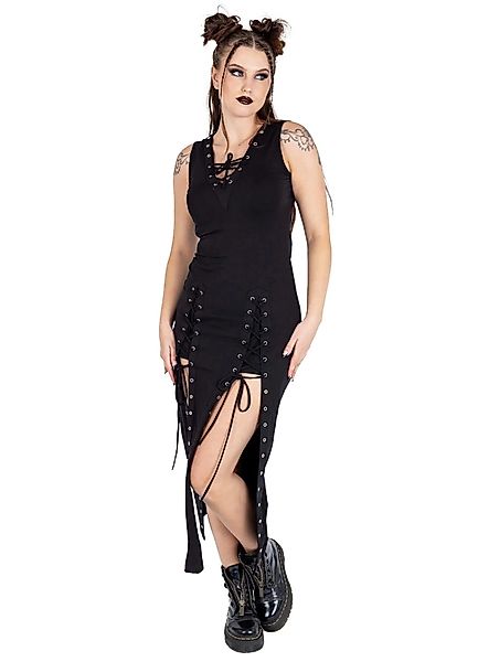 Vixxsin Maxikleid Kienna Gothic Goth Nieten günstig online kaufen