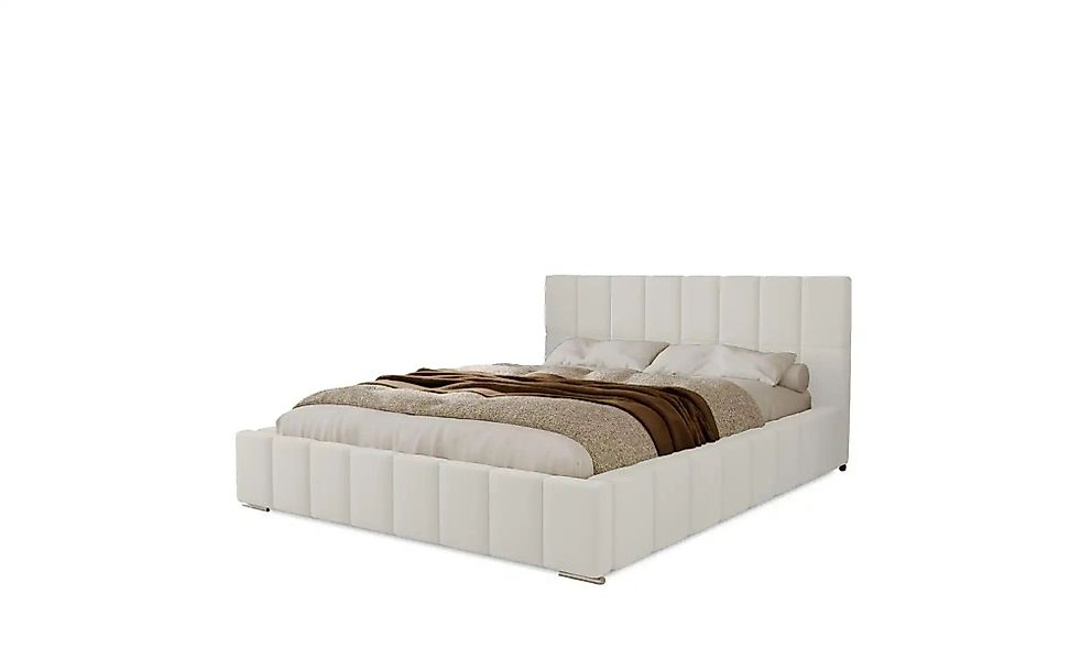 Polsterbett mit Stauraum  Ayr ¦ weiß ¦ Maße (cm): H: 100 Betten > Polsterbe günstig online kaufen