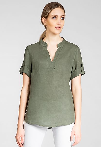 Caspar Shirtbluse BLU024 elegante Damen Halbarm günstig online kaufen
