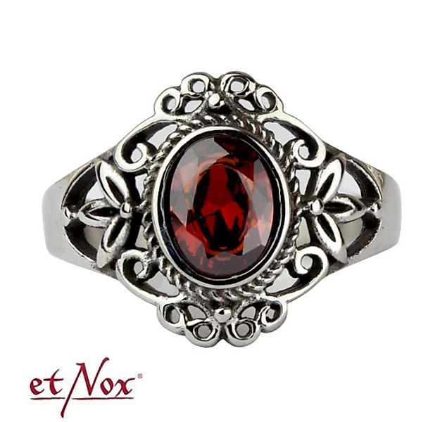etNox Fingerring Roter Gothic Ring günstig online kaufen