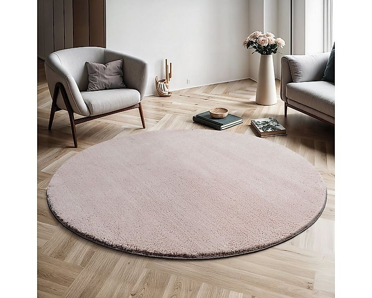 the carpet Teppich Relax round, rund, Höhe: 16 mm, waschbarer Wohnzimmer Te günstig online kaufen