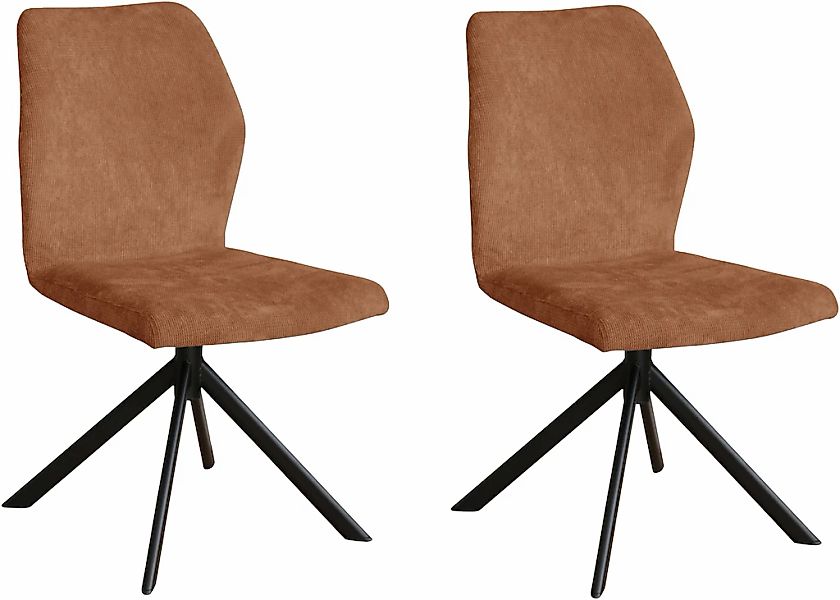 Home affaire Schalenstuhl "Hacienda" (Set) Cord Metallgestell günstig online kaufen