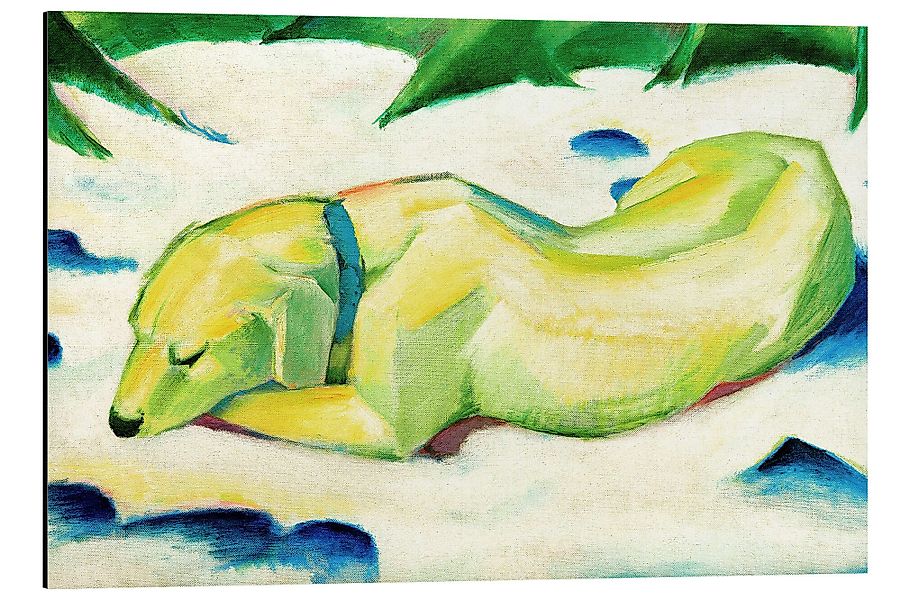 Posterlounge Poster Franz Marc, Liegender Hund günstig online kaufen