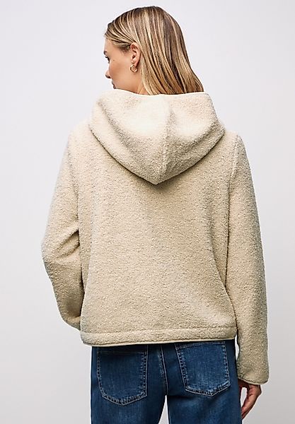 STREET ONE Strickfleecejacke Teddy-Jacke mit Kapuze günstig online kaufen