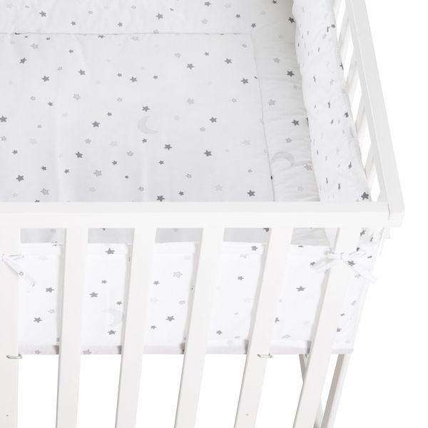 roba Laufgitter "Sternenzauber grau, 100x75 cm" bis 15 kg mit Stoffeinlage günstig online kaufen
