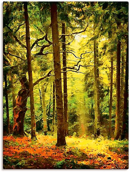 Artland Leinwandbild "Wald II" Waldbilder 1 Stk. tlg. auf Holzrahmen gespan günstig online kaufen