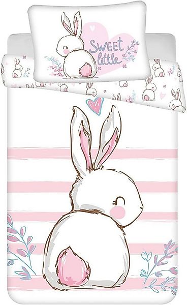 Jerry Fabrics Kinderbettwäsche Jerry Fabrics Baby Bettwäsche Bunny rosa mit günstig online kaufen