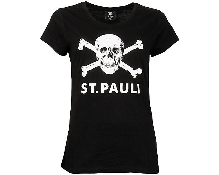 FC St. Pauli T-Shirt Totenkopf taillierter Schnitt günstig online kaufen