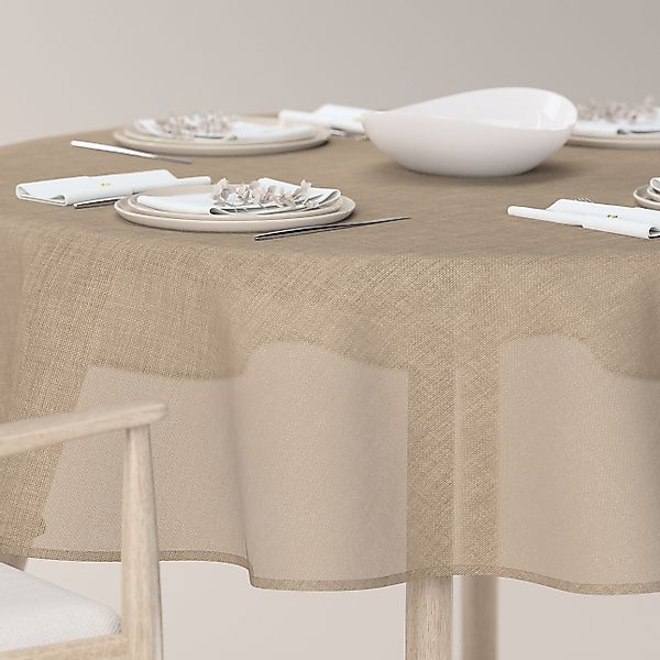 Runde Tischdecke, beige, Sensual Premium (144-40) günstig online kaufen