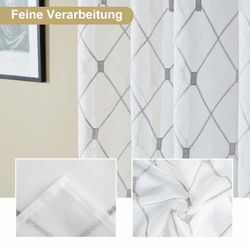 BYSURE Gardine (2 St), Ösen, transparent, günstig online kaufen