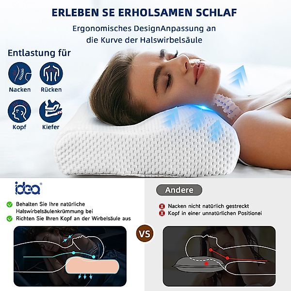 Esun Nackenstützkissen Kopfkissen Memory Foam Kissen, Nackenstützkissen, Fü günstig online kaufen