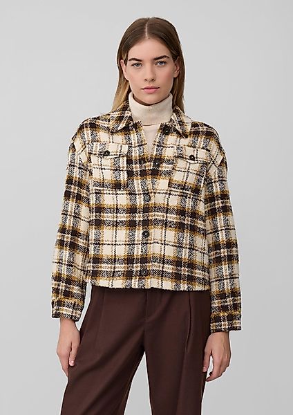 s.Oliver Funktionsjacke Indoor-Jacke Verkürzte Karo-Jacke aus günstig online kaufen