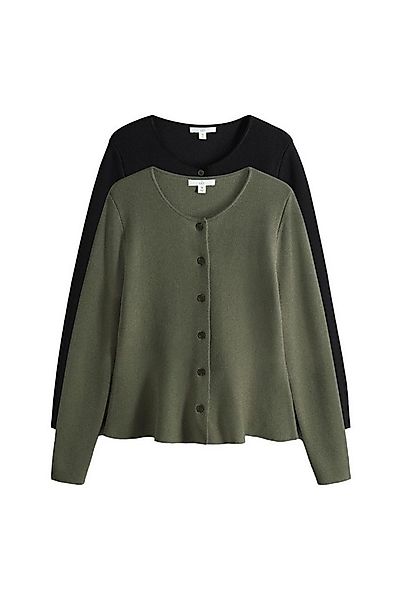 The Set Strickjacke The Set Strickjacke mit Schößchen, 2er-Pack (2-tlg) günstig online kaufen