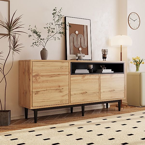 Merax Sideboard im Landhausstil mit Metallfüße, günstig online kaufen
