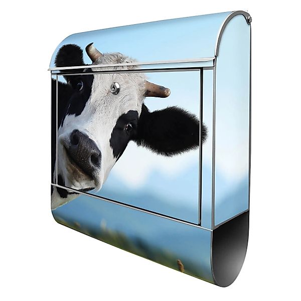 Banjado Design Briefkasten Silber Pulverbeschichtet 39x47x14cm 2 Schlüssel günstig online kaufen