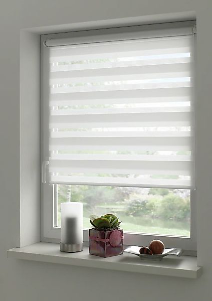 Gardinia Exklusiv Doppelrollo »EASYFIX«, transparent, Sichtschutz, mit Bohr günstig online kaufen