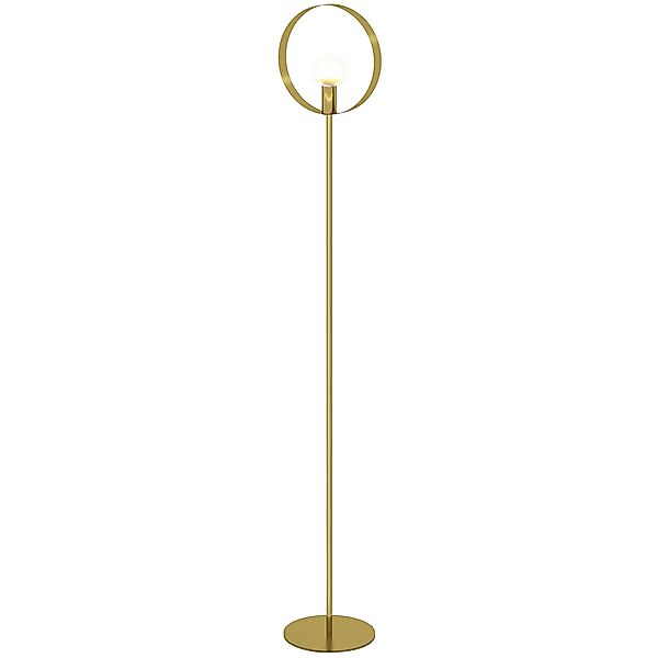 HOMCOM Stehlampe Wohnzimmer Stehlampe LED bis 40W Design Art-Deco-Ring aus günstig online kaufen