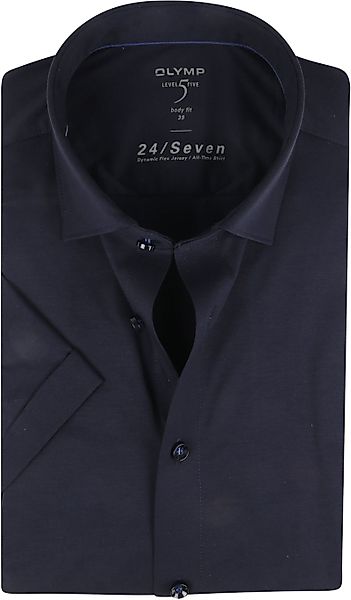 OLYMP Level Five 24/Seven Kurzarm-Hemd, Body Fit, Marineblau - Größe 41 günstig online kaufen