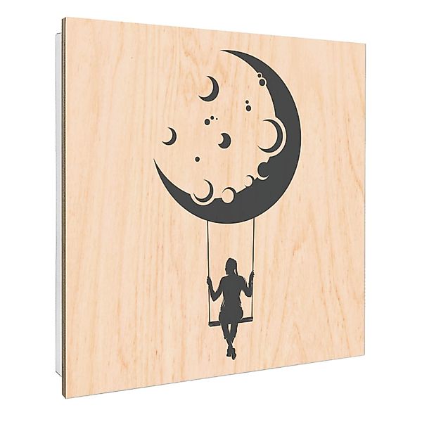 Banjado Großer Schlüsselbox Holz 30x30cm Weiß Scharnier Rechts 50 Haken Sch günstig online kaufen