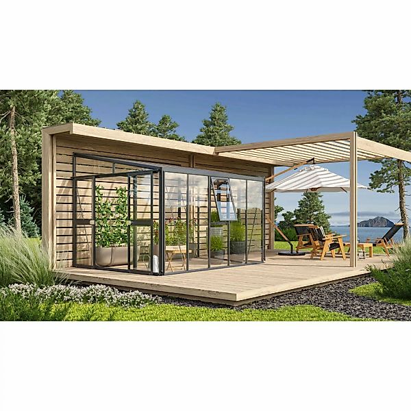 Vitavia Gewächshaus Athena 8600 Schwarz 8,6 m² günstig online kaufen