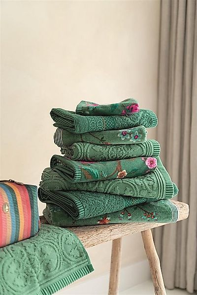 PiP Studio Handtuch Tile Pip Green 16X22 Set A 3 Grün 100% Cotton, terry, 5 günstig online kaufen
