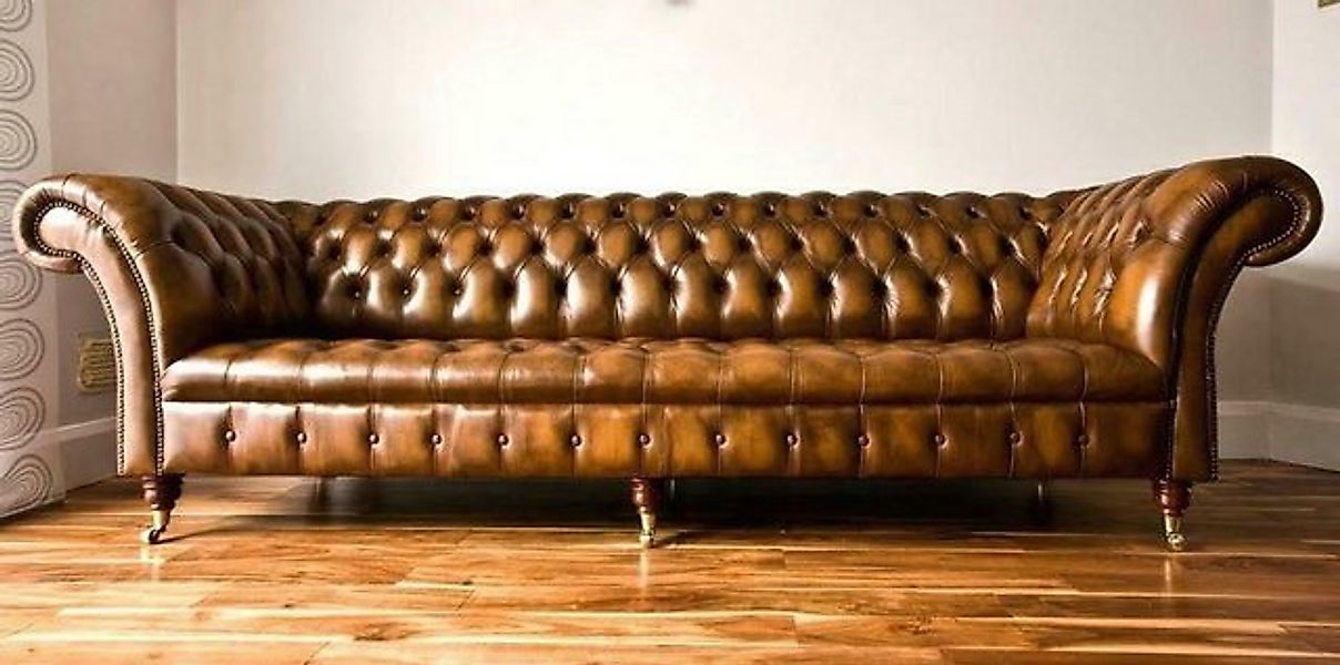 JVmoebel Sofa XXL Big Couch Chesterfield 245cm Polster Sofas 4 Sitzer Leder günstig online kaufen