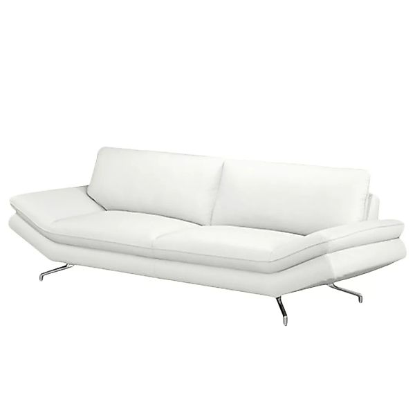 home24 loftscape Sofa Sharon 2,5-Sitzer Weiß Echtleder 215x83x95 cm (BxHxT) günstig online kaufen