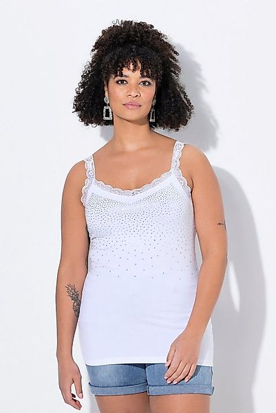 MIAMODA Longtop Top ärmelloser Slim Fit Ziernieten Spitze günstig online kaufen