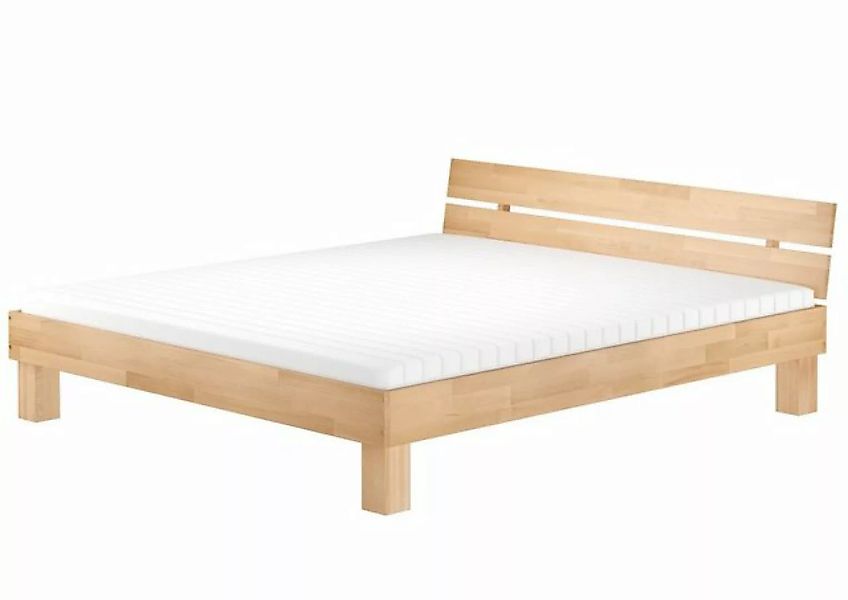 ERST-HOLZ Bett Doppelbett überlang massiv Buche natur 200x220 Großfamilienb günstig online kaufen