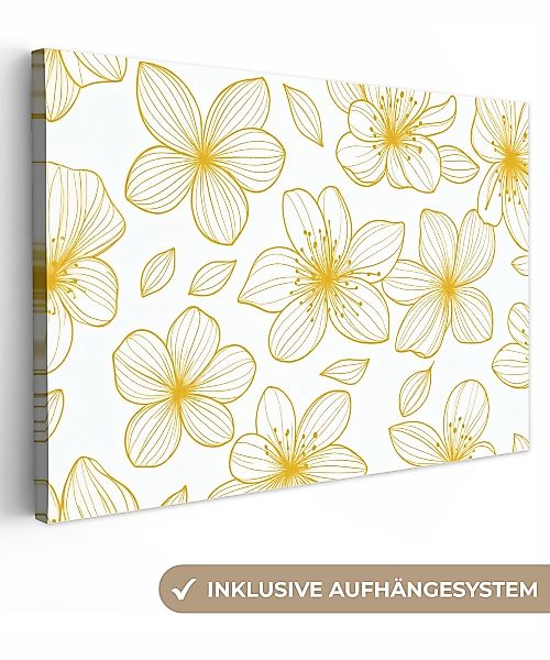 OneMillionCanvasses® Leinwandbild Blumen - Muster - günstig online kaufen