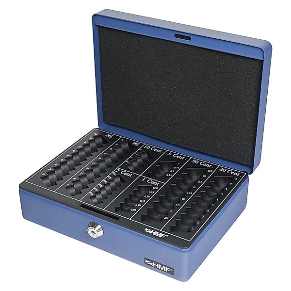 HMF 208 Geldkassette Euro-Münzzählbrett 25 x 18 x 9 cm Blau günstig online kaufen