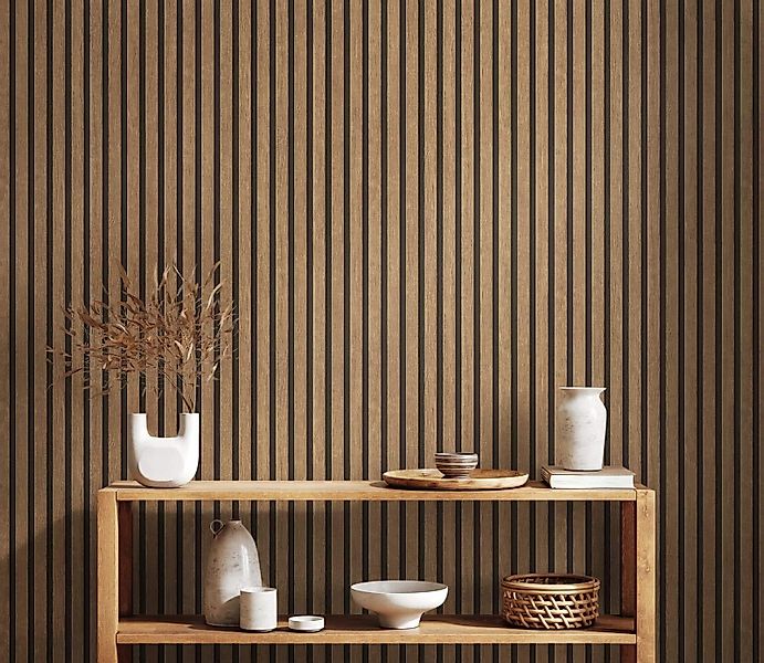A.S. Création Vliestapete Skandinavisch Holzoptik Beige günstig online kaufen