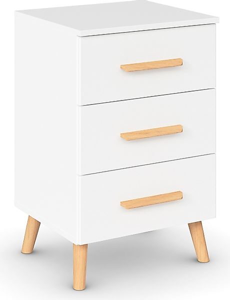 rauch Nachtkommode "Skandi by Aditio", mit Massivholzgriffen, 3 Schubladen günstig online kaufen