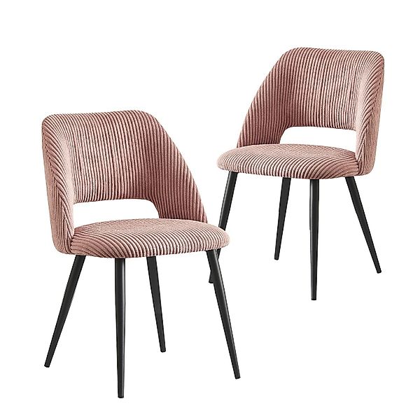 B&D home 4-Fußstuhl VICKY (2er Set, 2 St), gepolstert, Kordsamt günstig online kaufen