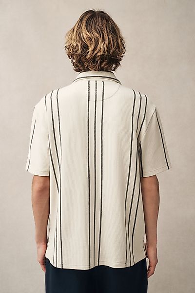 Next Kurzarmhemd Texturiertes Jersey-Hemd mit Streifen günstig online kaufen