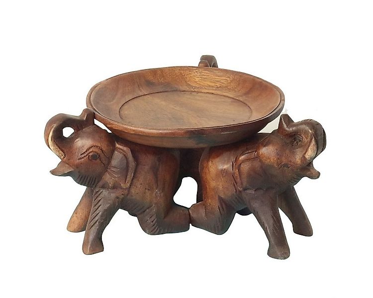 Oriental Galerie Dekotablett Teller Schale Deko mit 3 Elefanten - Klein (1 günstig online kaufen