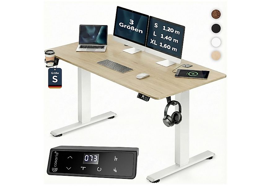 Casaria Schreibtisch Elektrisch höhenverstellbar Memory-Funktion Sitz-/Steh günstig online kaufen