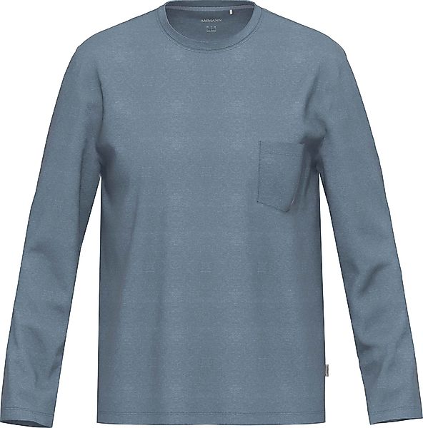 Ammann Pyjamaoberteil Bio Herren-Langarmshirt Single-Jersey Uni günstig online kaufen