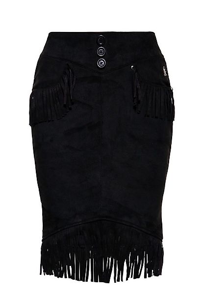 QueenKerosin Bleistiftrock mit Fransen günstig online kaufen