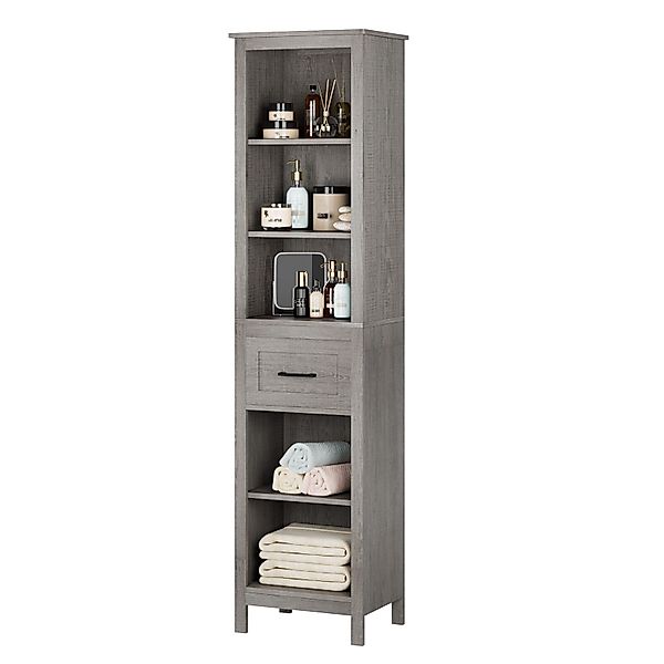 Homfa Hochschrank Badschrank Badezimmerschrank mit 5 günstig online kaufen