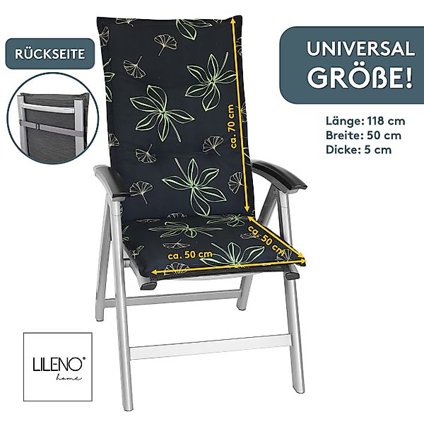 LILENO HOME Hochlehnerauflage Gartenstuhl Auflage, bequeme günstig online kaufen