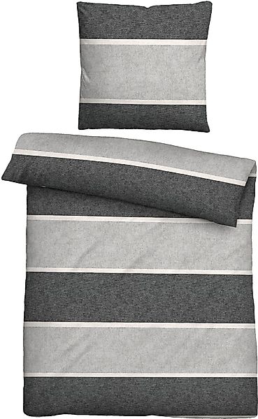 Biberna Bettwäsche Jonas, Flanell, 2 teilig, günstig online kaufen