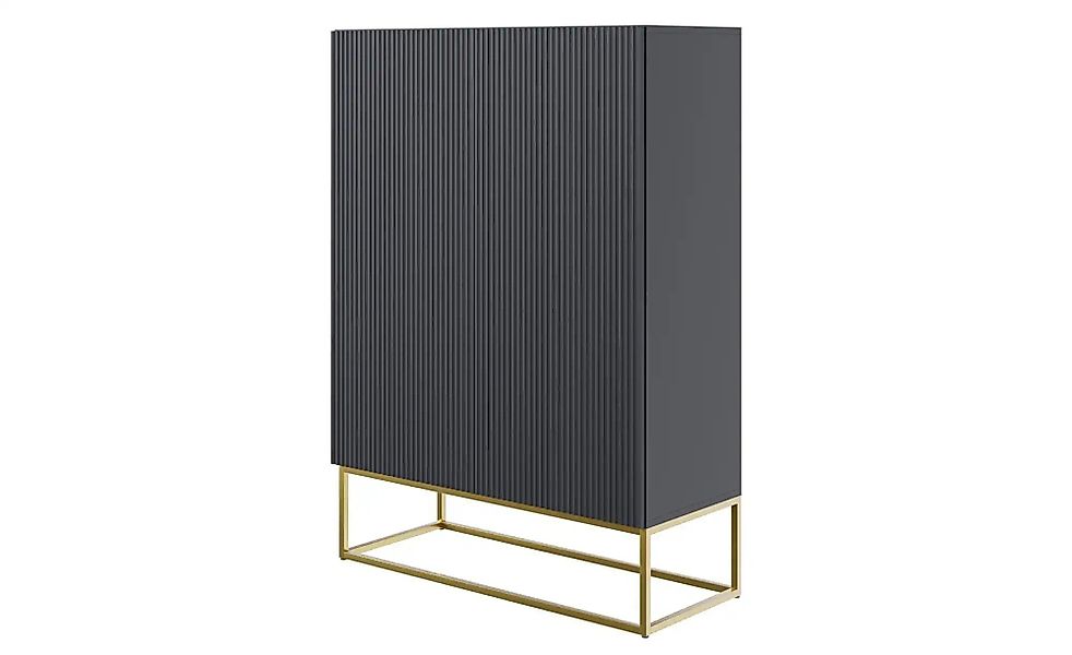Highboard  Veldio ¦ schwarz ¦ Maße (cm): B: 90 H: 125 Kommoden & Sideboards günstig online kaufen