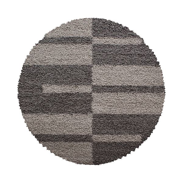 SIMPEX24 Teppich Kariert Design, Rund, Höhe: günstig online kaufen