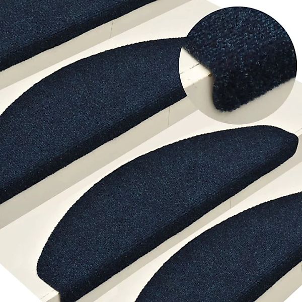 Selbstklebende Treppenmatten 5 Stk. Marineblau 65x21x4cm günstig online kaufen