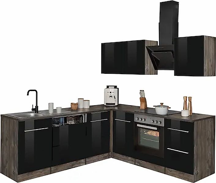 KOCHSTATION Winkelküche KS-Brindisi, Stellbreite 220/220 cm, günstig online kaufen