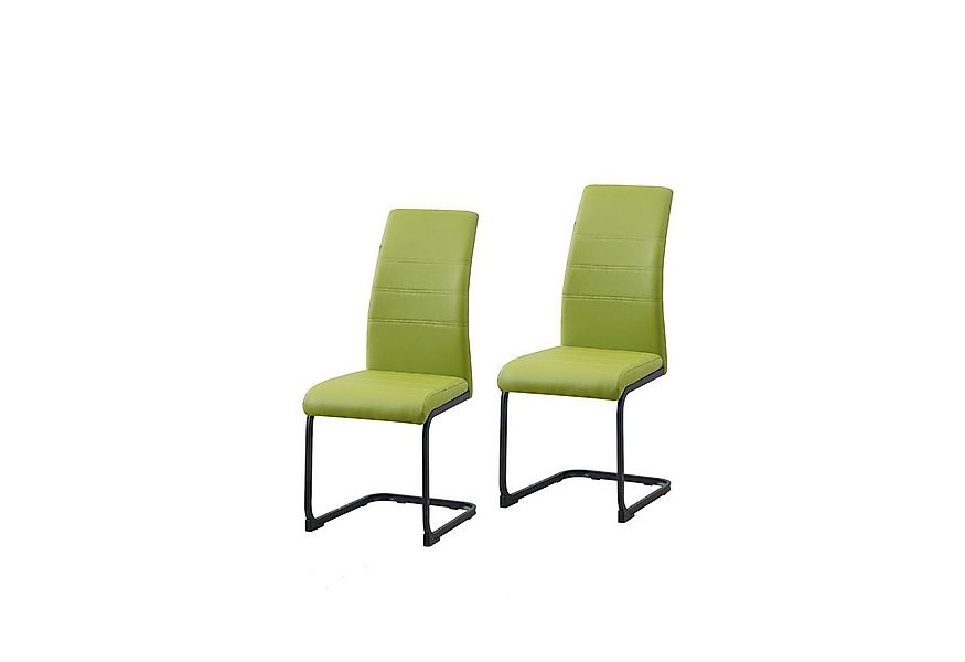 HTI-Living Freischwinger Schwingstuhl SallyP PU Grün (100% Polyurethan, 2 S günstig online kaufen