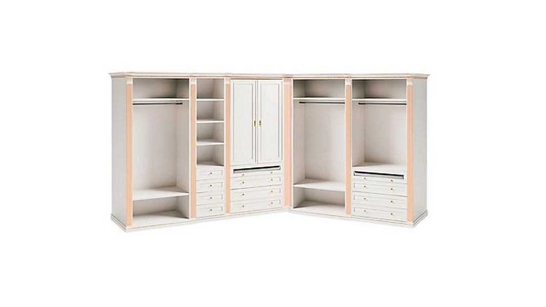 JVmoebel Kleiderschrank Weißer Kleiderschrank Stilvolle Eckkleiderschränke günstig online kaufen