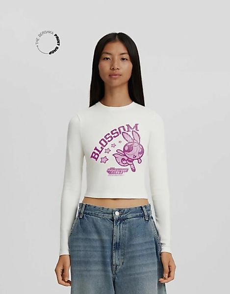 Bershka The Powerpuff Girls Printed Long Sleeve T-Shirt Damen M Grbrochenes günstig online kaufen